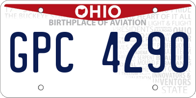 OH license plate GPC4290