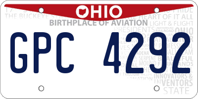 OH license plate GPC4292
