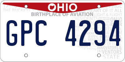 OH license plate GPC4294