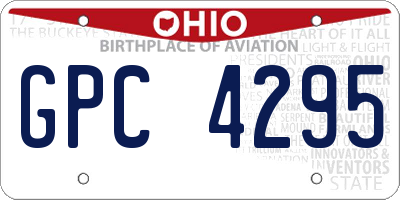 OH license plate GPC4295