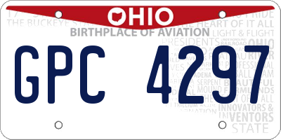 OH license plate GPC4297