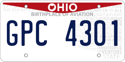 OH license plate GPC4301
