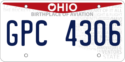 OH license plate GPC4306