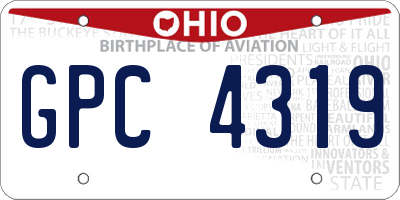 OH license plate GPC4319