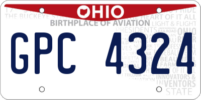 OH license plate GPC4324