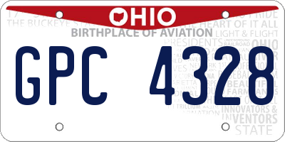 OH license plate GPC4328