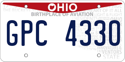 OH license plate GPC4330