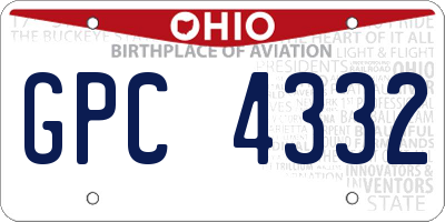 OH license plate GPC4332