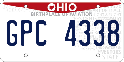 OH license plate GPC4338