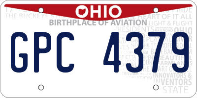 OH license plate GPC4379