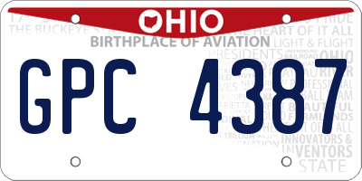OH license plate GPC4387
