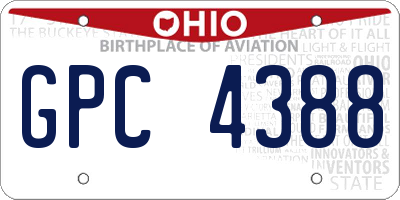 OH license plate GPC4388
