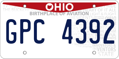 OH license plate GPC4392