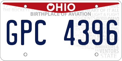 OH license plate GPC4396