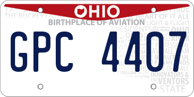 OH license plate GPC4407
