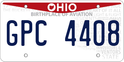 OH license plate GPC4408