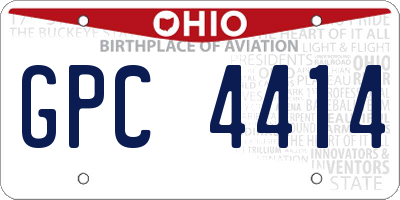 OH license plate GPC4414