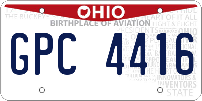 OH license plate GPC4416