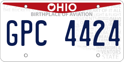 OH license plate GPC4424