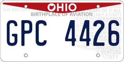 OH license plate GPC4426