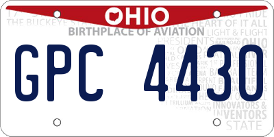 OH license plate GPC4430