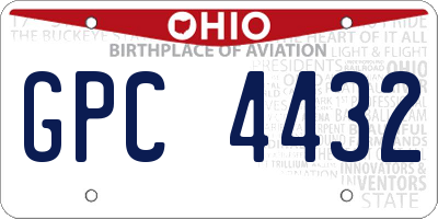 OH license plate GPC4432