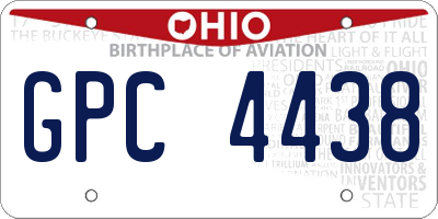 OH license plate GPC4438