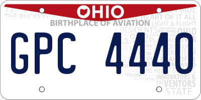 OH license plate GPC4440