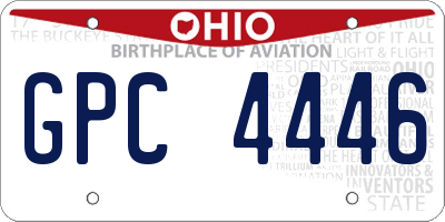OH license plate GPC4446