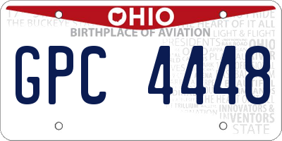 OH license plate GPC4448