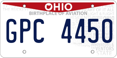 OH license plate GPC4450