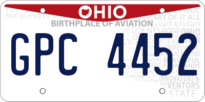 OH license plate GPC4452