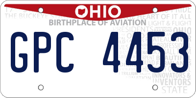 OH license plate GPC4453