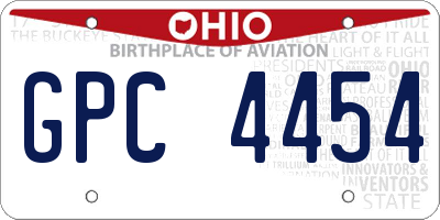OH license plate GPC4454
