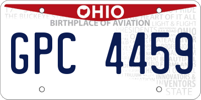 OH license plate GPC4459
