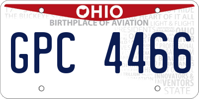 OH license plate GPC4466