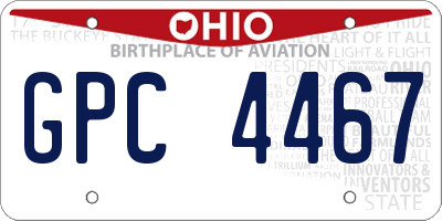 OH license plate GPC4467