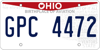 OH license plate GPC4472