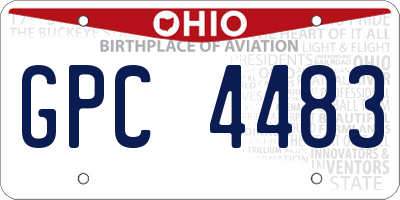OH license plate GPC4483