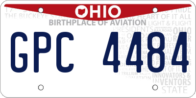 OH license plate GPC4484