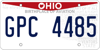 OH license plate GPC4485