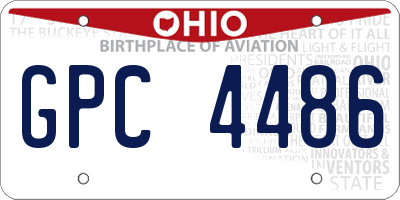 OH license plate GPC4486