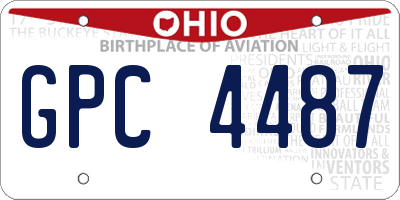 OH license plate GPC4487