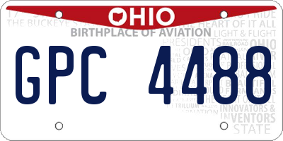 OH license plate GPC4488