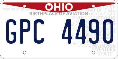OH license plate GPC4490