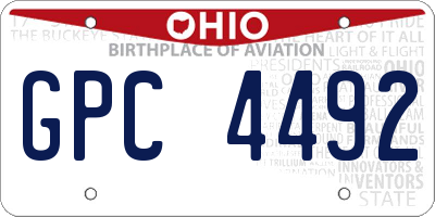 OH license plate GPC4492