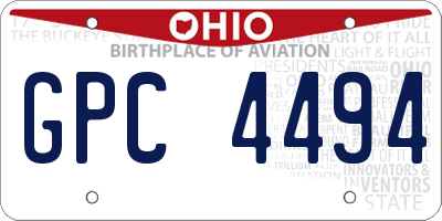 OH license plate GPC4494