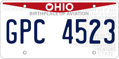 OH license plate GPC4523