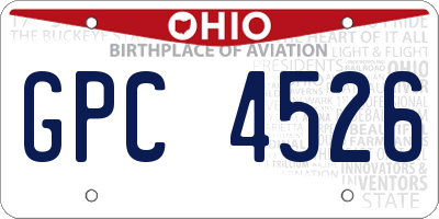 OH license plate GPC4526