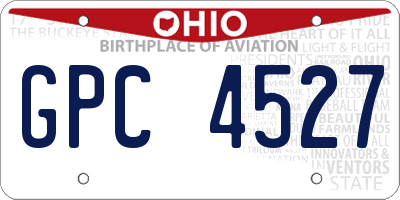 OH license plate GPC4527